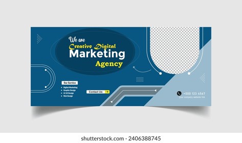 Vector digital marketing agency and corporate Social media cover template