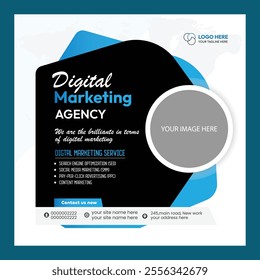 vector digital marketing agency service add banner design template