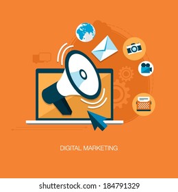 vector digital marketing concept illustration