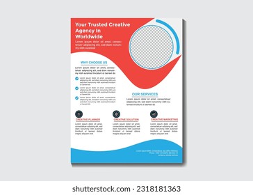 Vector digital marketing corporate modern business flyer design template 