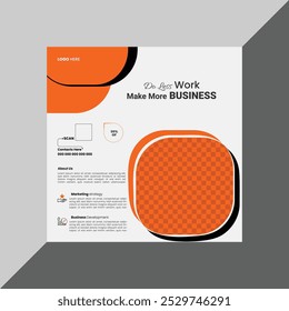 Vector digital marketing corporate social media and agency banner or Instagram post template.