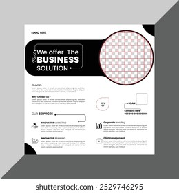 Vector digital marketing corporate social media and agency banner or Instagram post template.