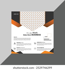 Vector digital marketing corporate social media and agency banner or Instagram post template.