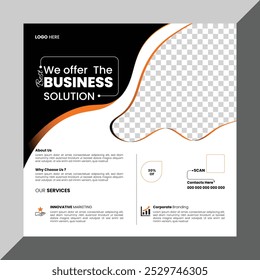 Vector digital marketing corporate social media and agency banner or Instagram post template.