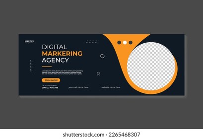Vector digital marketing facebook cover social media post and web banner design template
