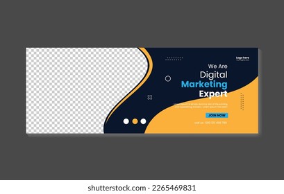 Vector digital marketing facebook cover social media post and web banner design template