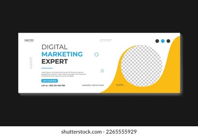 Vector digital marketing facebook cover social media post and web banner design template

