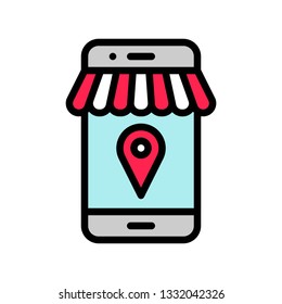 vector, Digital marketing filled style icon editable stroke