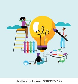 Vektorgrafiken für digitales Marketing, die visuell überzeugende und informative Darstellungen von Online-Marketingstrategien und -Taktiken liefern
