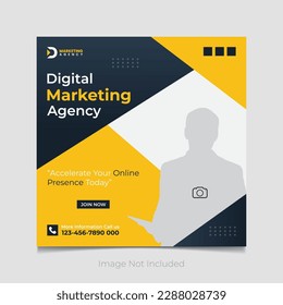 Vector digital marketing social media post template