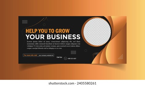 Vector digital marketing social media cover page template