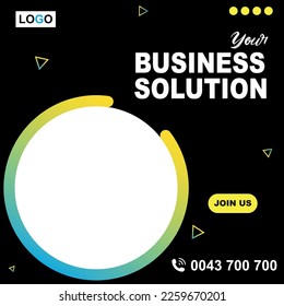 vector digital marketing webinar and corporate social media post template