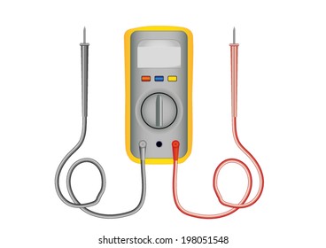 Vector digital multimeter. Digital multimeter used to measurement in electrical work.