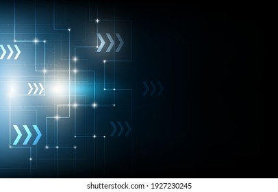vector digital network technology.geometric technology arrow concept