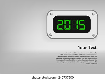 Vector : digital number 2015 happy new year. - Powered by Shutterstock - Get 15% off with code: PIKWIZARD15