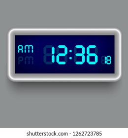 Vector digital number  clock 