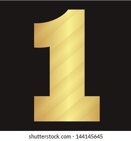 vector digital number. striped figures on a black background. eps10