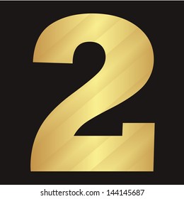 vector digital number. striped figures on a black background. eps10