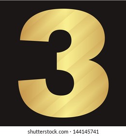 vector digital number. striped figures on a black background. eps10