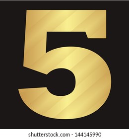 vector digital number. striped figures on a black background. eps10