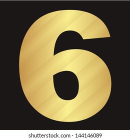 vector digital number. striped figures on a black background. eps10