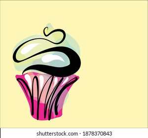 
VECTOR digital sketch fashion handmade creative food Background with the pancakes  menu for design