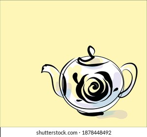 
VECTOR digital sketch fashion handmade creative food Background with the elements menu for design