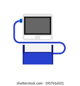 Vector of a Digital Sphygmomanometer on white background.
