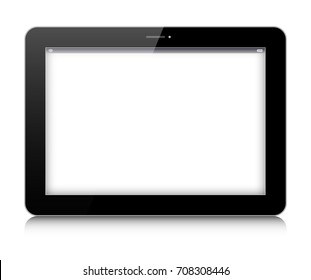 Tablet digital vetorial isolado em fundo branco