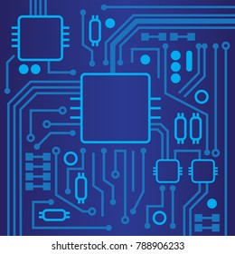 vector of digital technology circuit board