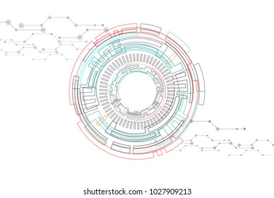 Vector digital technology concept. Abstract background. Vector illustration.