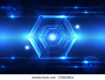 vector digital technology concept, abstract background