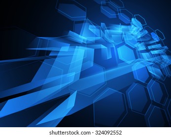 vector digital technology concept, abstract background