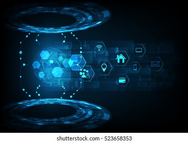 vector digital technology concept, abstract background.