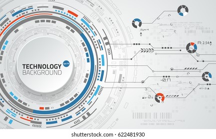 Vector Digital Technology Concept Abstract Background Stock Vector ...