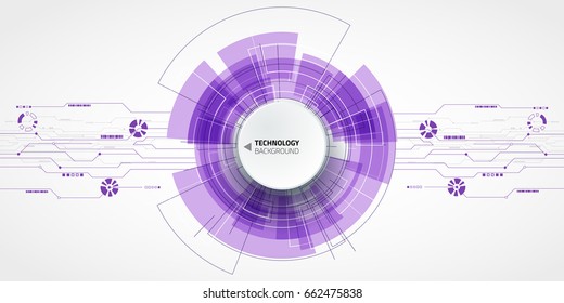 Vector digital technology concept. Abstract background. Vector illustration.