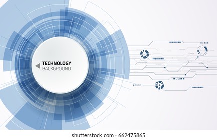 Vector digital technology concept. Abstract background. Vector illustration.