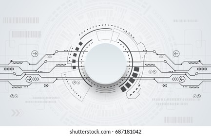 Vector digital technology concept. Abstract background. Vector illustration.