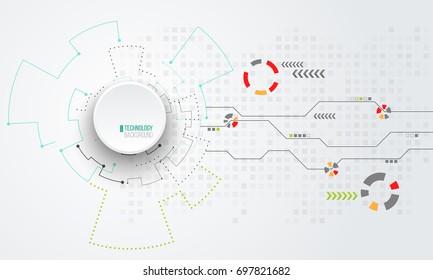 Vector digital technology concept. Abstract background. Vector illustration.