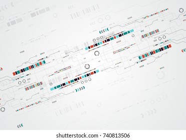 Vector digital technology concept. Abstract background. Vector illustration.