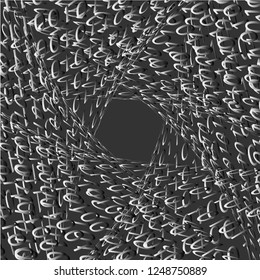 vector digital technology futuristic. Design abstract with the black and white symbols, motion numbers on dark grey background.  