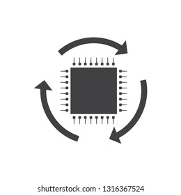 vector digital transformation icon simple element illustration digital transformation concept symbol chip