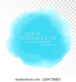 Vector digital watercolor brush stain. Colorful painted stroke for backdrop. Artistic painted background.