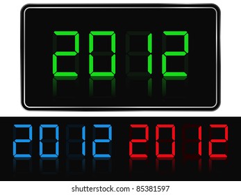 Vector digits of new year 2012