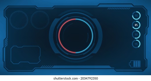 Vector dinary circuit board future technology. Tech digital info boxes hub template.