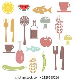 vector dining table cover or pattern
