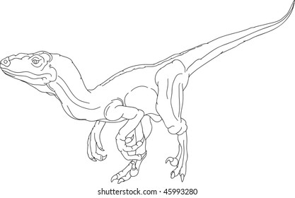 vector - dino  isolated on background