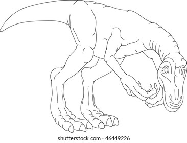 vector - dino  isolated on background