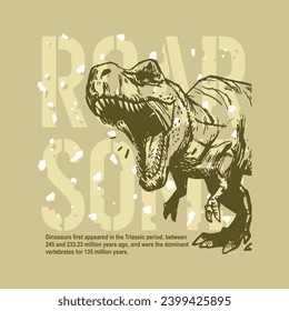 vector of dino, predator, roar some, design graphic illustration