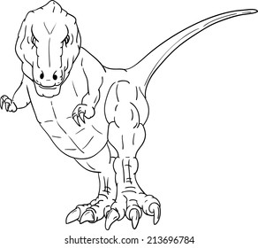 vector - dino young T-Rex  isolated on background